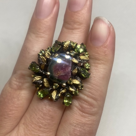Watermelon Tourmaline Ring, Size 9 - Picture 3 of 12